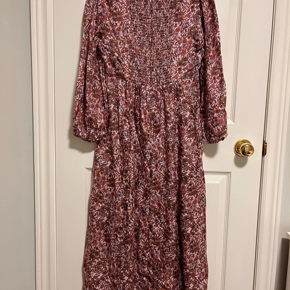 J. Crew Sweetheart long-sleeve midi dress in fête floral - Picture 3 of 4